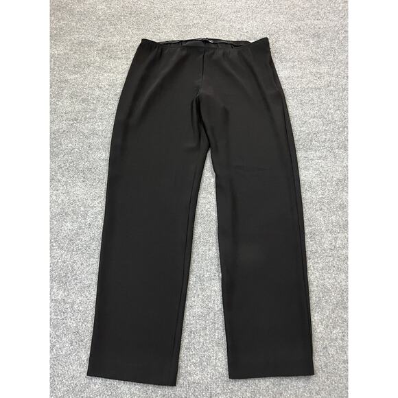 Eileen Fisher Trouser Pant L Recycled Polyester Minimalist Scandi Office Capsule - Picture 1 of 12